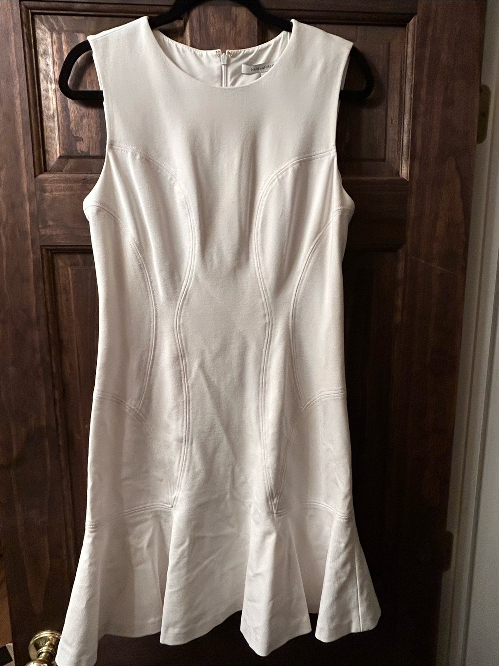 Diane von Furstenberg Ivory Sleeveless Fit and Flare Dress Size 8 DVF